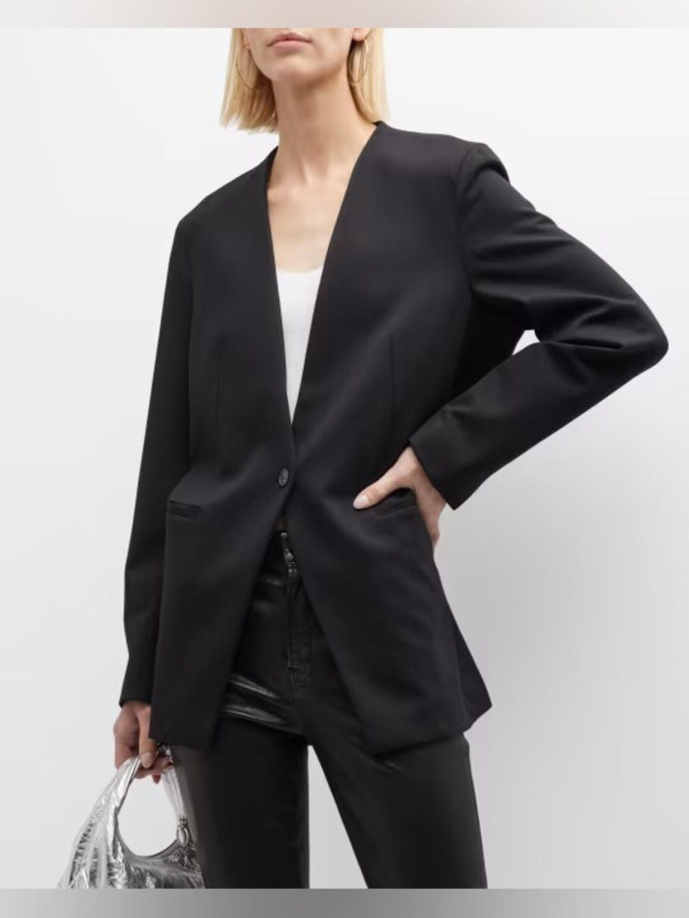 New Spanx Perfect Collarless Blazer Sz S